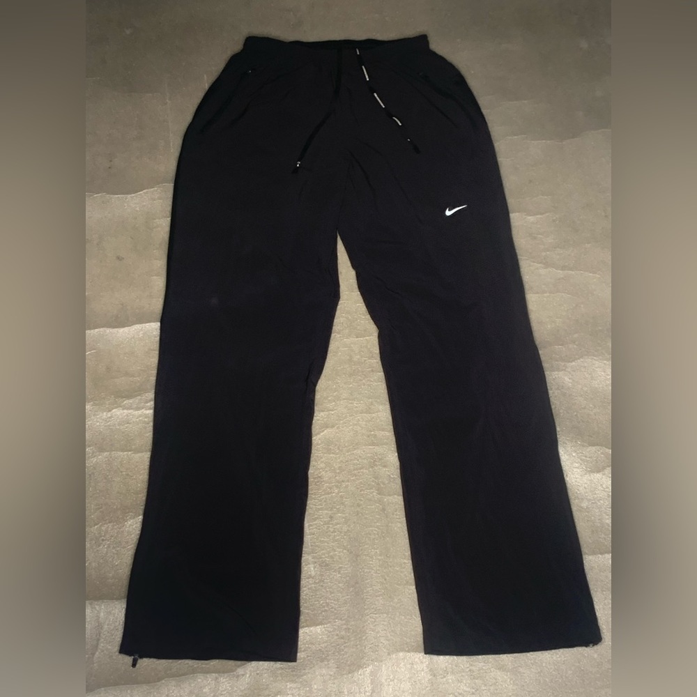 Black baggy Nike dri-fit track pants
